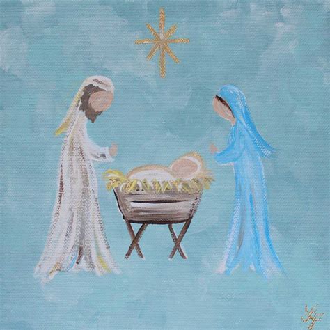 Nativity Scene | Original Painting | Lemondaisy Design