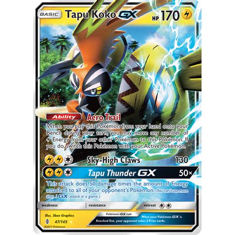 Verified Tapu Koko-GX - Guardians Rising Pokemon Cards | Whatnot