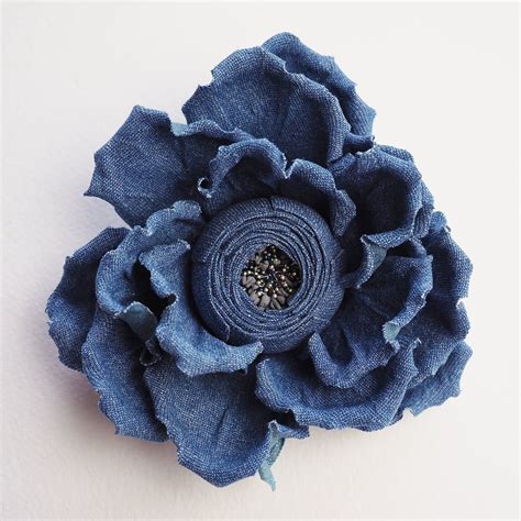 Zipper Jewelry Denim Jewelry Rose Jewelry Fabric Roses Silk Roses