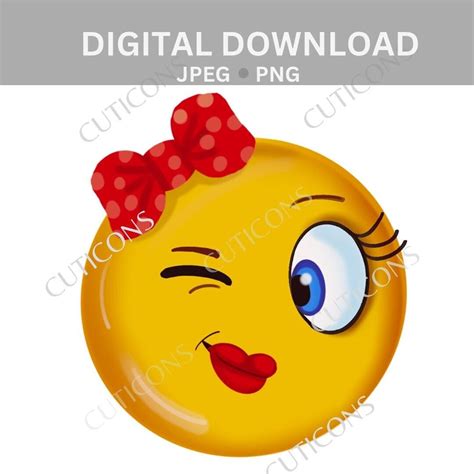 Winking Emoji, Cartoon, Download, Digital, Crafts, Fun, Funny, T-shirts ...