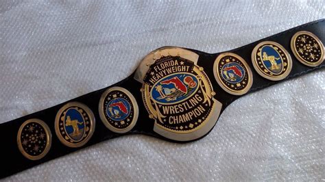 Florida Heavyweight Wrestling Championship Leather Title Belt Adult