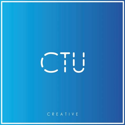 Ctu premium vector último diseño de logotipo diseño creativo de