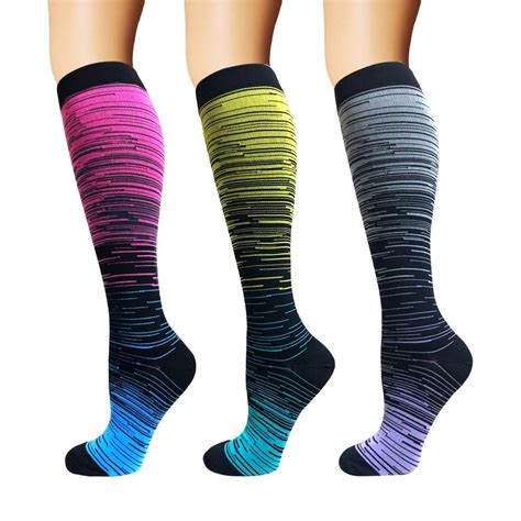 Colorful Knee High Compression Cycling Socks