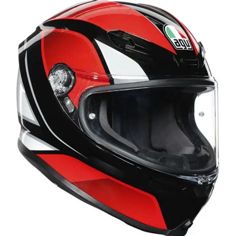 Casco Integrale AGV K6 MPLK MULTI HYPHEN Nero Rosso Bianco