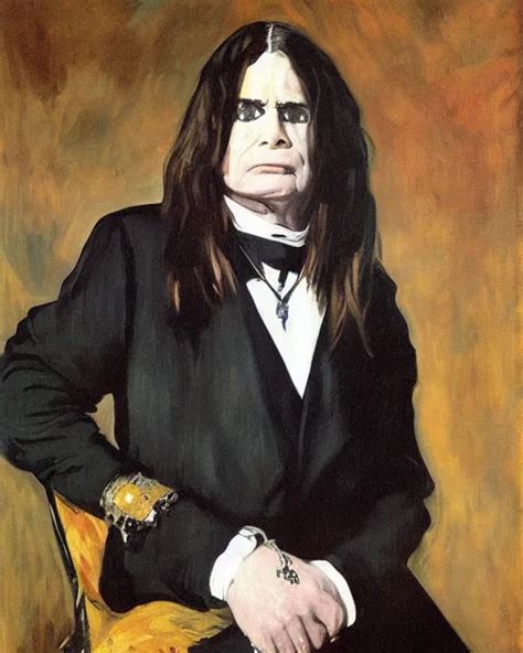 Ozzy Osbourne Portrait Painted By Edouard Manet Stable Diffusion