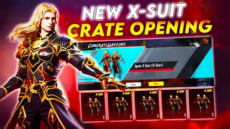 Luckiest X Suit Crate Opening Ever New Ignis X Suit PUBG MOBILE YouTube