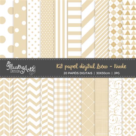 Papel Digital Luxo Nude Elo7 Produtos Especiais