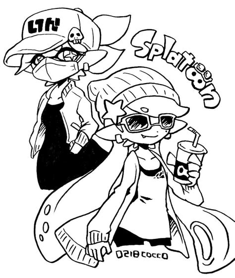 Coloriage Splatoon Calamazones télécharger et imprimer gratuit sur