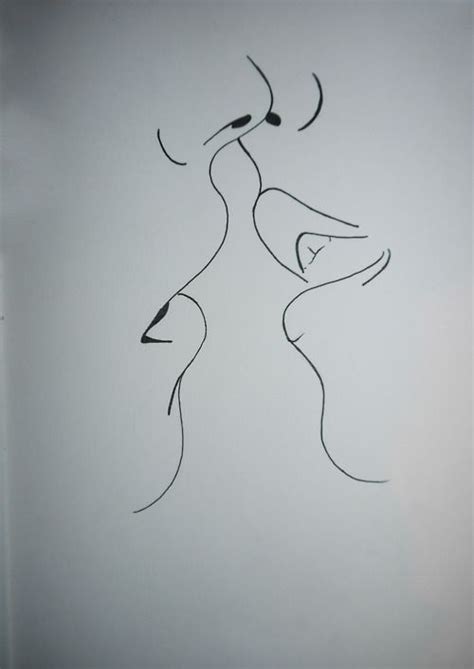 draw kiss | Art drawings, Art drawings sketches simple, Easy drawings