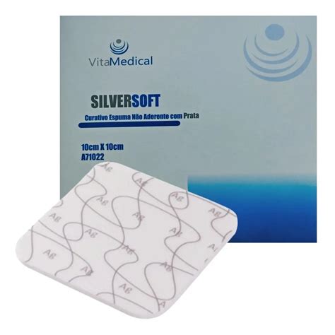 Curativo De Espuma Poliuretano Prata SilverSoft Vita Medical