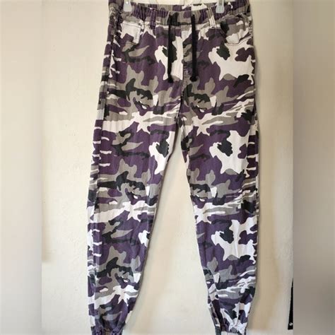 Purple Camo Cargo Pants Gem