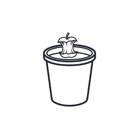Compost bin with organic waste. Symbolizes recycling food scraps, soil