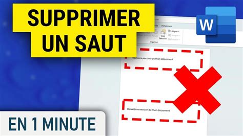 Comment Supprimer Un Saut De Section Dans Word Youtube