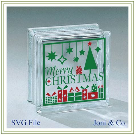 Free Svg Christmas Svg Glass Block 19953 Svg File For Diy Machine