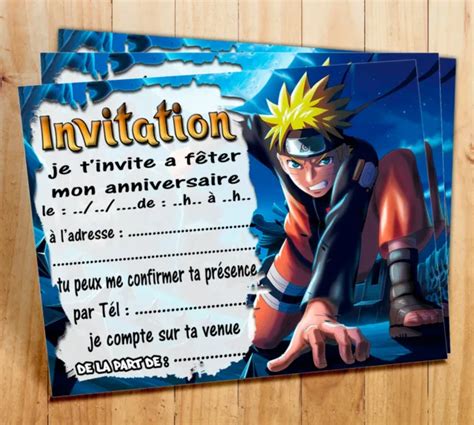 Arriba Imagen Carte D Invitation Anniversaire Naruto Imprimer