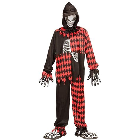 Harlekin Kostüm Halloween Horrorclown Halloweenkostüm für Jungen