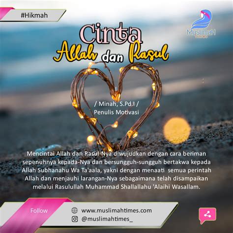 Cinta Allah Dan Rasul Muslimahtimes