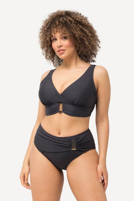 Buckle Detail Bikini Set Dark Olive Ulla Popken