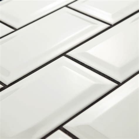 EliteTile Prospect 3 X 6 Ceramic Subway Tile In Glossy White