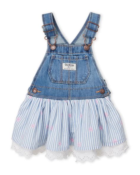 Oshkosh Bgosh Infant Girls Denim Overall Dress Girls Denim Dress