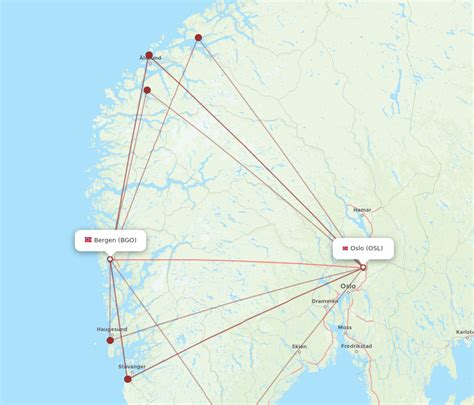 All Flight Routes From Oslo To Bergen Osl To Bgo Flight Routes