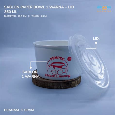 Jual Paket Cetak Sablon Paper Bowl Warna Ml Ml Ml Ml