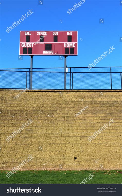 Baseball Field Scoreboard Stock Photo 340066829 : Shutterstock