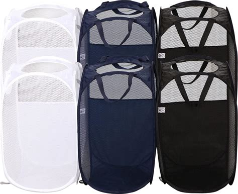 Amazon Pack Pop Up Collapsible Laundry Baskets Foldable Mesh