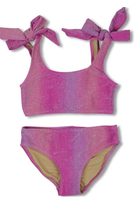 Shade Critters Shimmer Bunny Tie Bikini Pink Ombre ShopperBoard