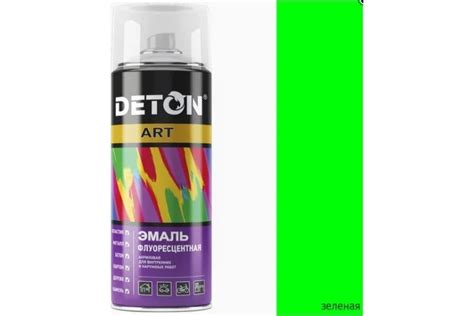 Флуоресцентная эмаль Deton зеленый, аэрозоль 520 мл DTN-A70713 ...