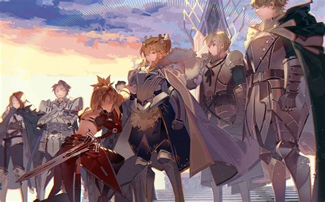 Artoria Pendragon Mordred Mordred Artoria Pendragon Gawain And 4 More Fate And 3 More