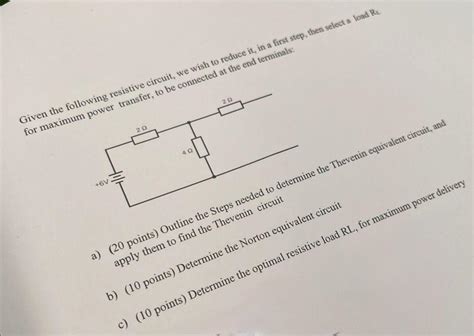 Solved Given The Following Resistive Circuit We Wish To Chegg