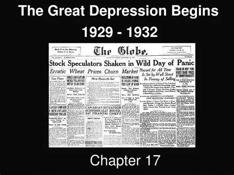 Ppt The Great Depression Begins 1929 1932 Chapter 17 Powerpoint