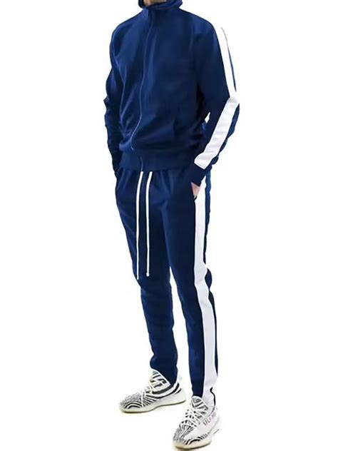 Frontwalk Mens 2 Pieces Tracksuit Sweatsuit Set Casual Zipper