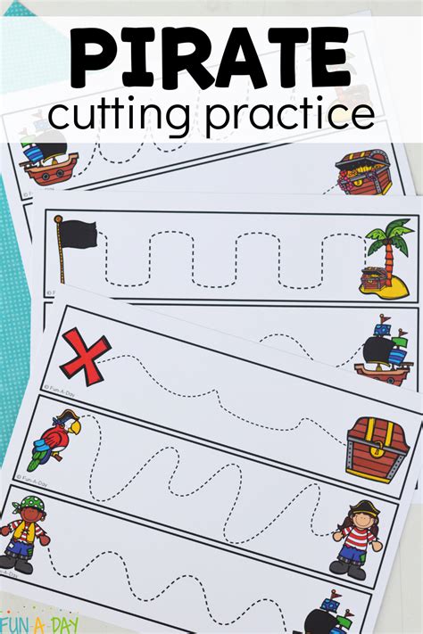 Pirate Cutting Practice Free Printable Fun A Day Worksheets Library