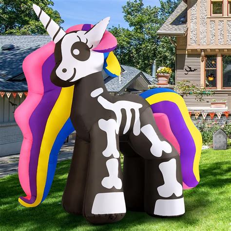 The Holiday Aisle Halloween Inflatable 5 2 FT Halloween Unicorn