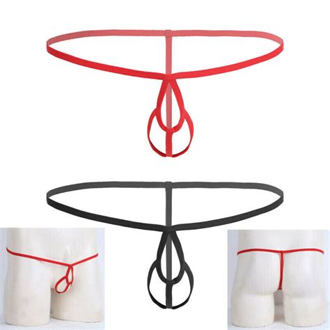 Mens Lingerie Briefs Thong Crotchless Open Butt G String Bikini O Ring Underwear Ebay