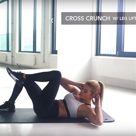 Cross Crunch With Leg Lift By Christine Markussen Exercise How To