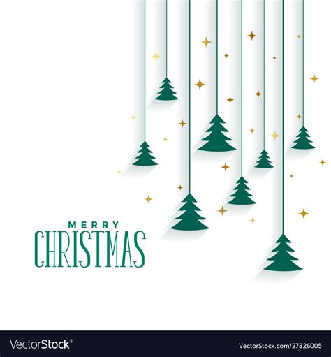 Merry christmas tree elegant background design Vector Image