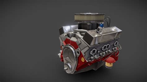 V8 Muscle Car Engine Buy Royalty Free 3d Model By Veaceslav