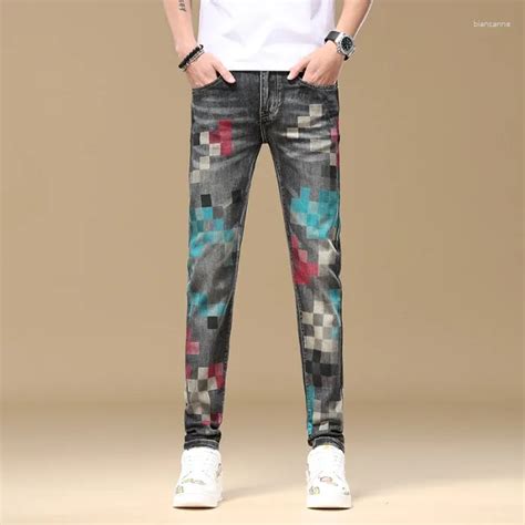 Mejor Precio En A Granel Jeans Masculin Peinture Imprimerie De Rue