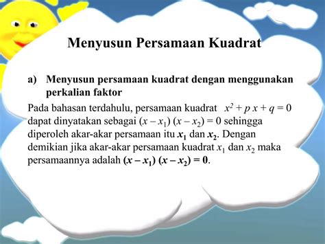 Menyusun Persamaan Kuadrat 7