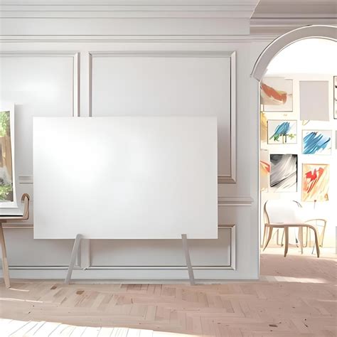 Premium AI Image | white canvas mockup on room