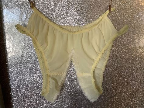 Culotte Bikini Sans Entrejambe En Nylon En Tissu Semi Etsy France