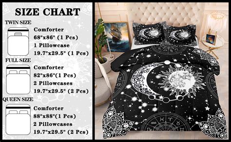 Amazon Feofkjd Sun And Moon Bedding Set Celestial Bedding