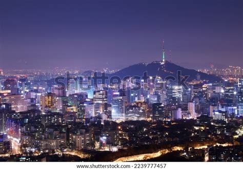 Night View Downtown Seoul Skyline Top Stock Photo 2239777457 | Shutterstock