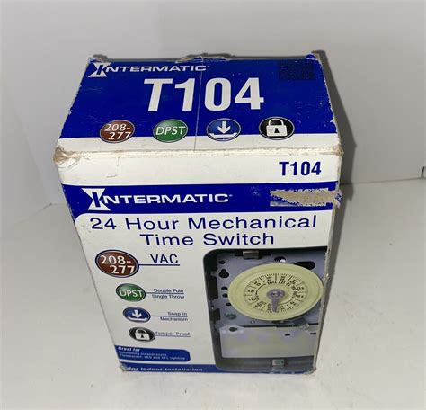 Intermatic T104 Electromechanical Timer 24 Hour Dpst SEE PHOTOS