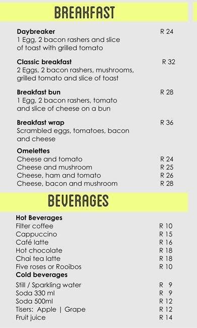 Fusion Cafe Menu, Menu for Fusion Cafe, Monument Park, Pretoria - Zomato SA