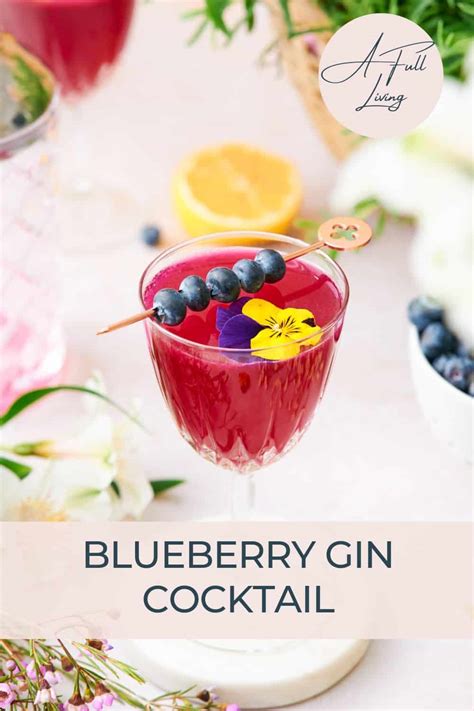 Blueberry Gin Cocktail Recipe A Full Living