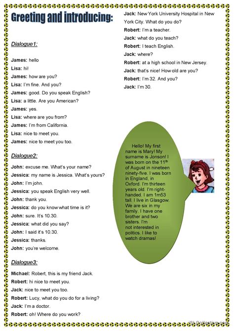 Greeting And Introducing English Esl Worksheets Pdf And Doc